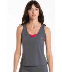 Nox Women's Sleeveless  Mujer Tirantes Pro Fit T-shirt- Dark Grey Talla