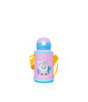 Waicee My Alpaca Water Bottle with Straw and Outer Bag 600ml - Pink