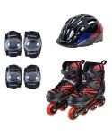 WinMax Kinetik Inline Roller Skate Combo Set Red